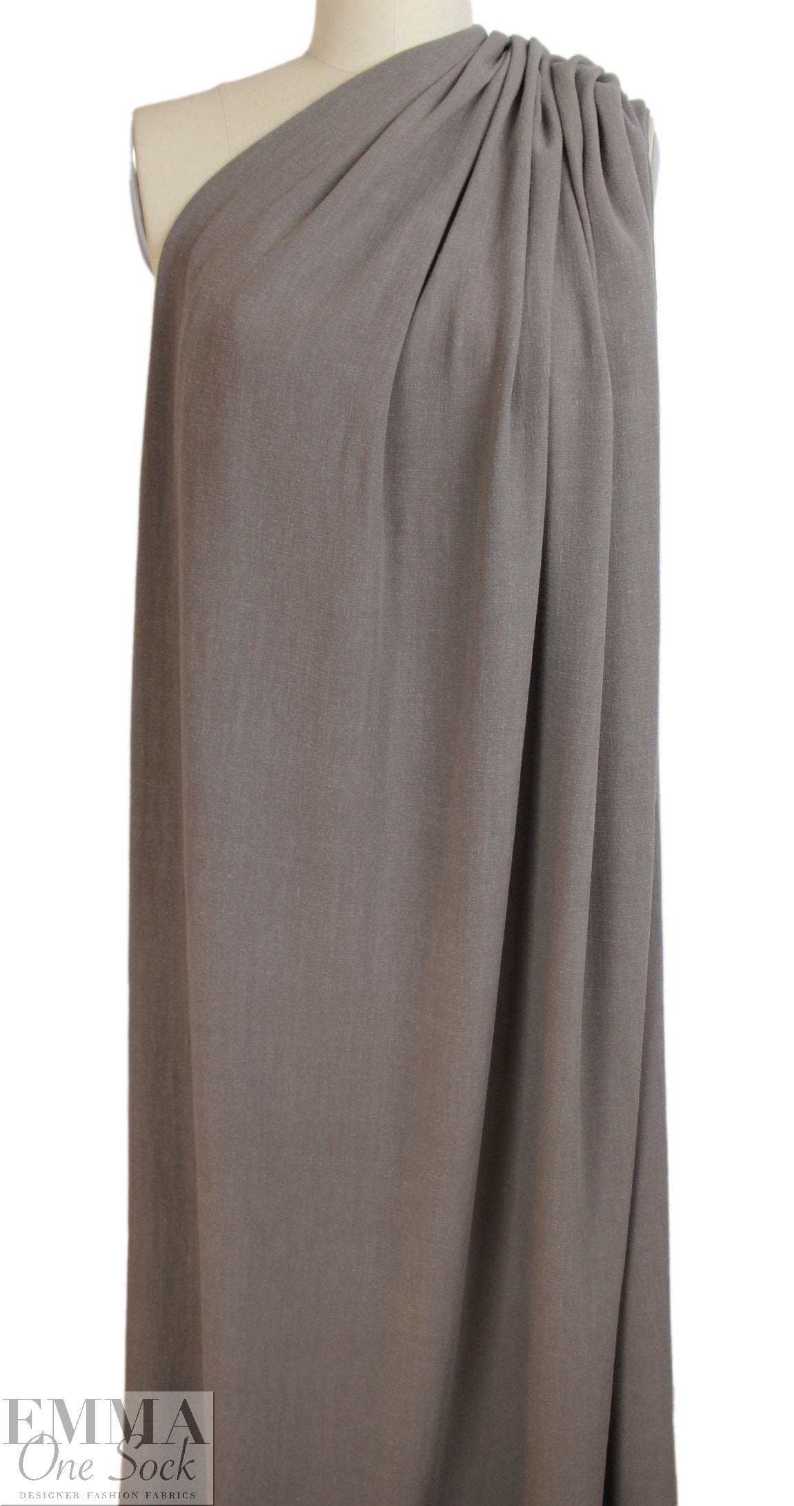 taupey gray rayon/linen textured woven, Oeko-Tex certified 2.5 yd