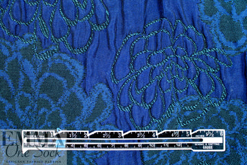 Italian dimensional floral brocade - shades of blue 1.875 yd