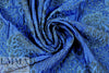 Italian dimensional floral brocade - shades of blue 1.875 yd