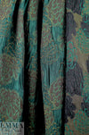 Italian dimensional floral brocade - shades of green 1 yard