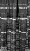 French jacquard weave skirt panel - black/silver