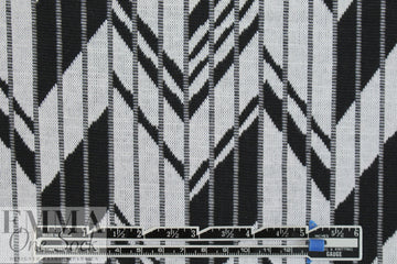 NY designer slatted angles sweater knit - black/stone