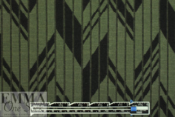 NY designer slatted angles sweater knit - black/loden