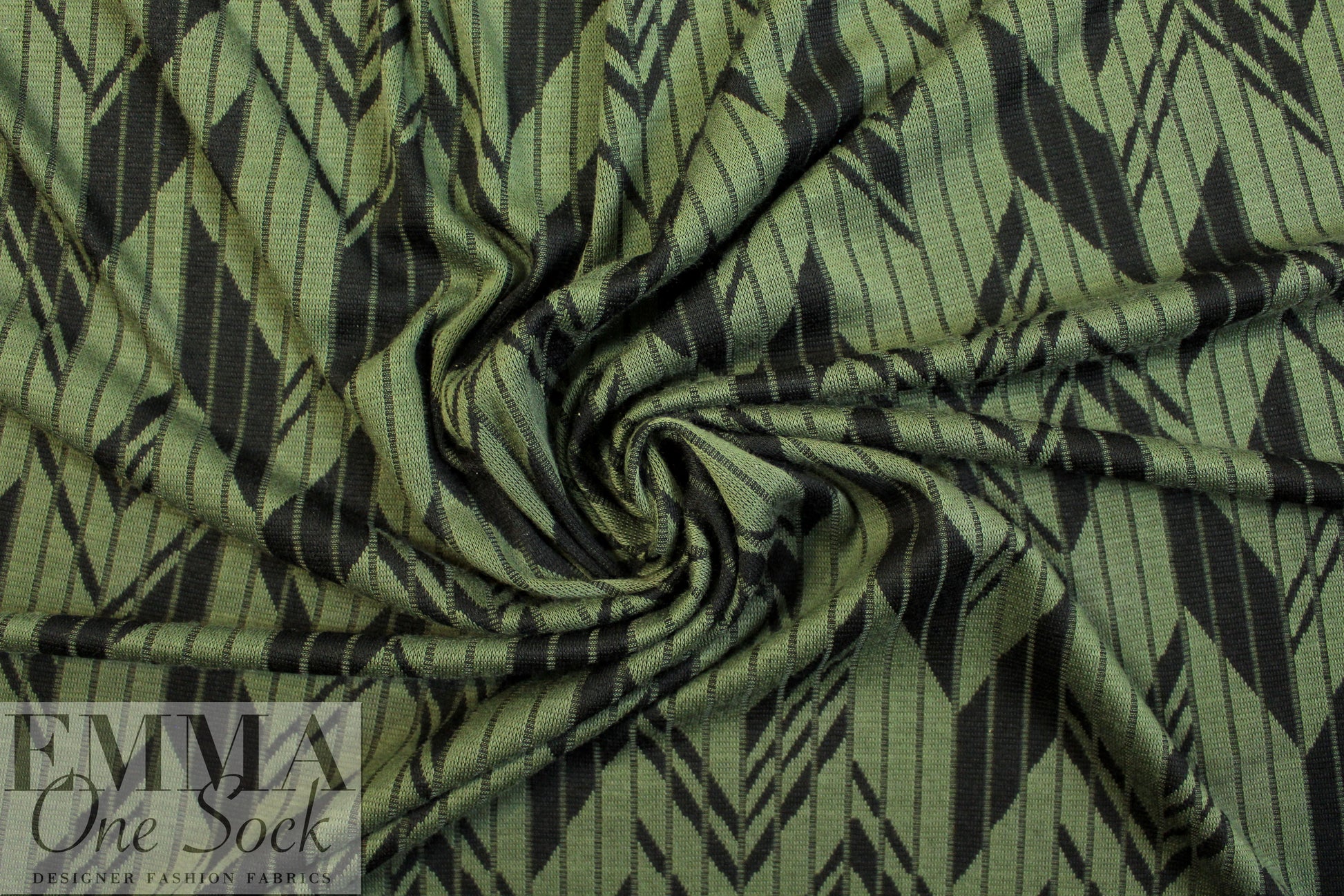 NY designer slatted angles sweater knit - black/loden