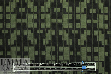 NY designer slatted tetris sweater knit - black/loden .75 yds