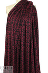 NY designer slatted tetris sweater knit - black/wine