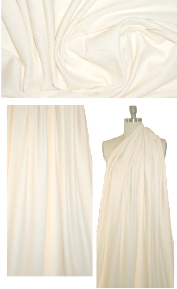 Sp1endid slub weave cotton/spandex knit - vanilla 1.625 yd