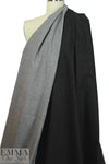 Italian stretch cotton blend denim - off-black