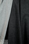 Italian stretch cotton blend denim - off-black