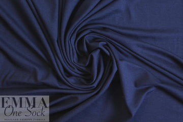 dark navy Oeko-Tex viscose/spandex 4-way jersey  1.125 yds