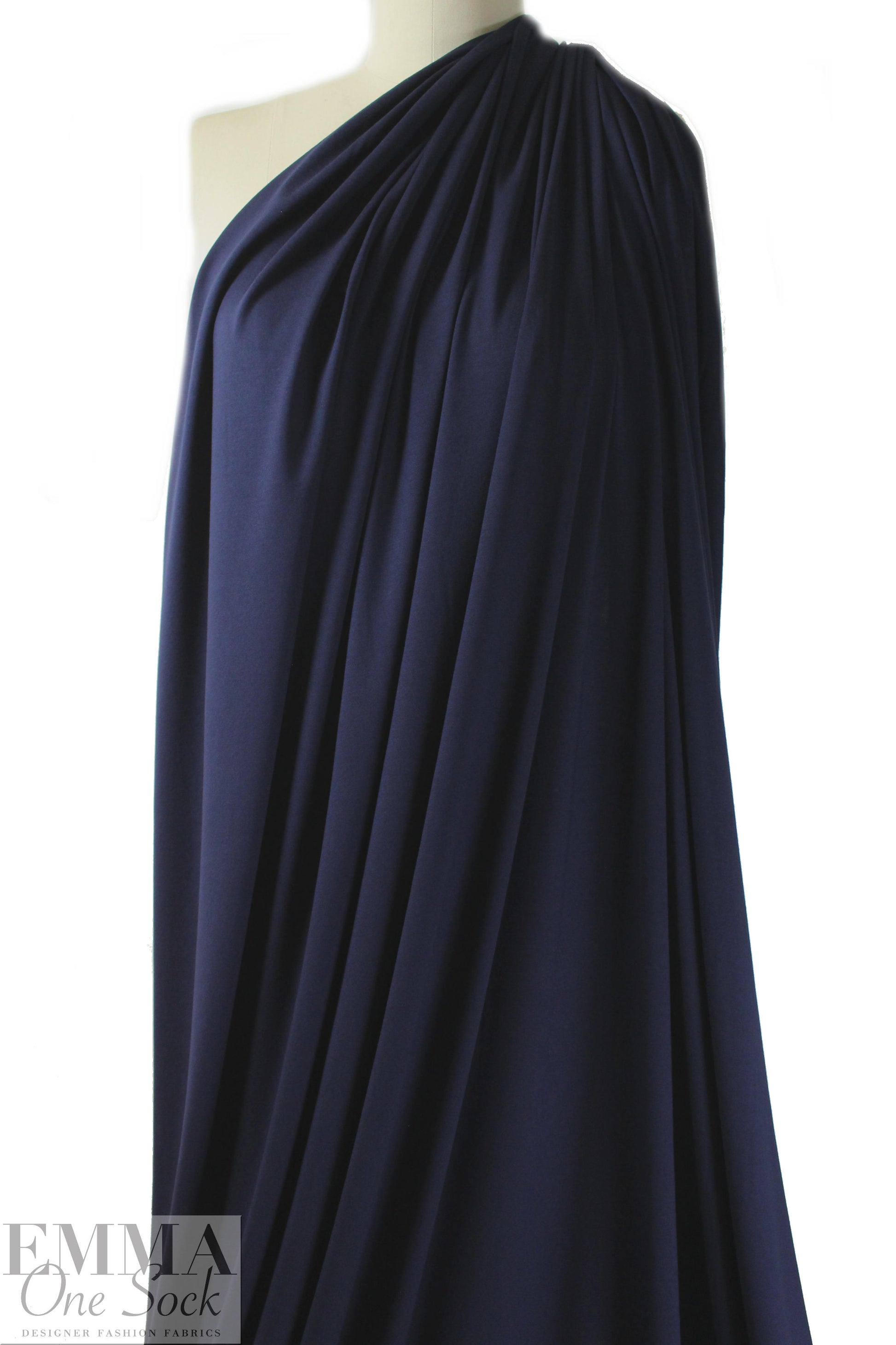 dark navy Oeko-Tex viscose/spandex 4-way jersey  1.5 yds
