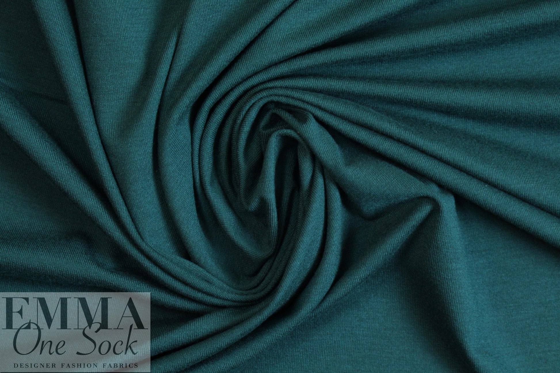 deep teal Oeko-Tex viscose/spandex 4-way jersey