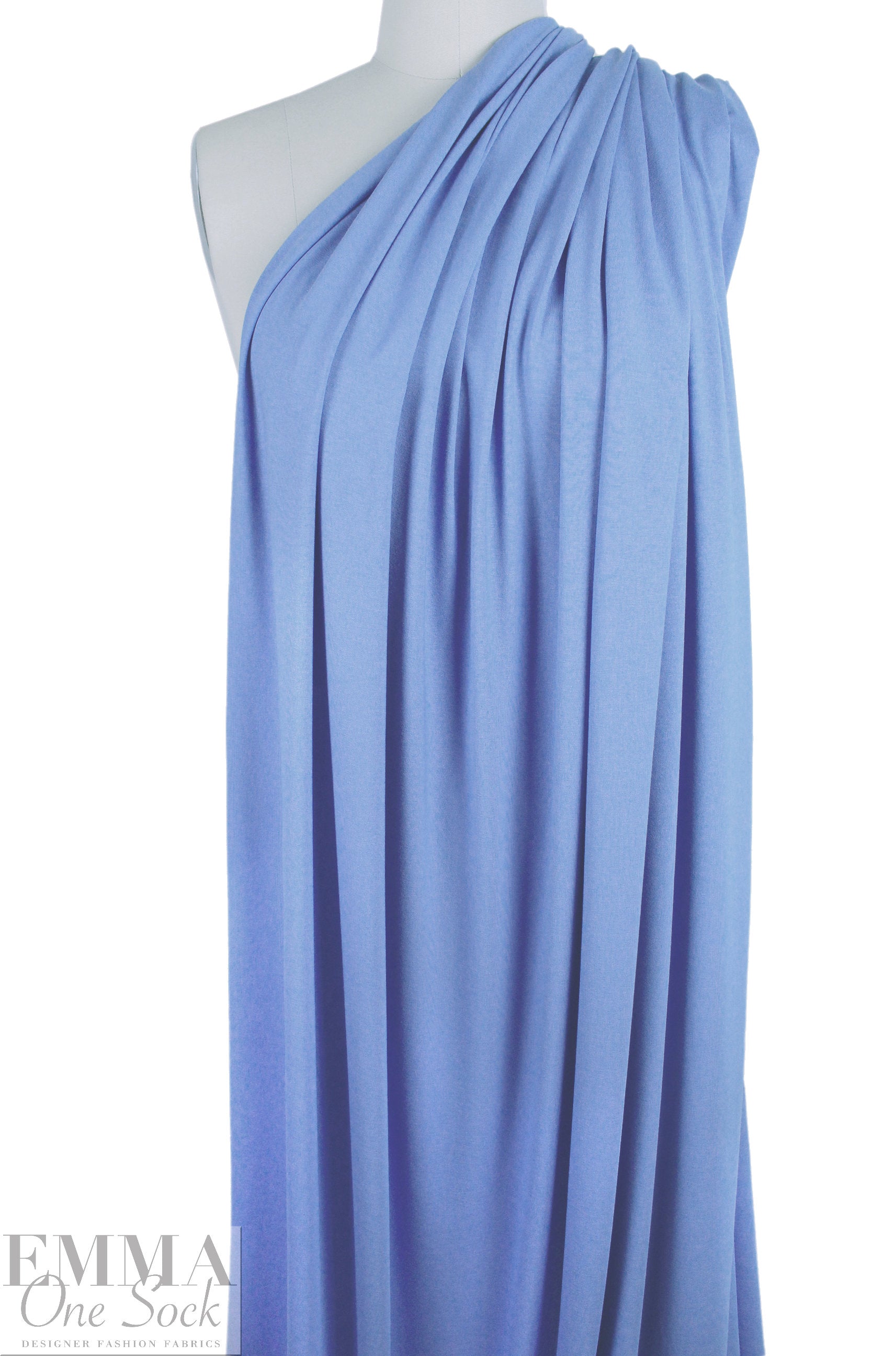 peri blue Oeko-Tex viscose/spandex 4-way jersey  1.75 yd