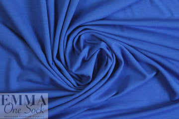 turkish blue Oeko-Tex viscose/spandex 4-way jersey