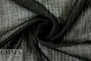 French black crinkle sheer with lurex sparkle 1.75 yd