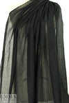 French black crinkle sheer with lurex sparkle