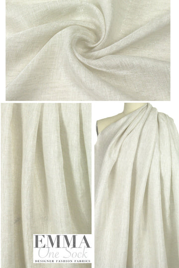 0day Shakar natural shimmer linen woven 1.5 yds