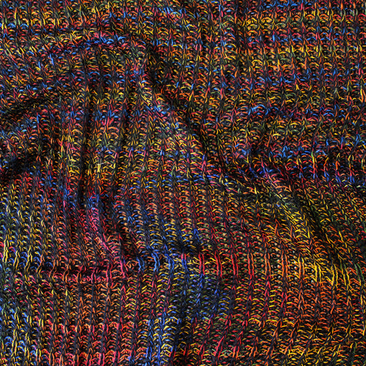 'full spectrum' chunky rib wool blend sweater knit