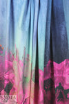 Dutch digital blue rose cotton/lycra knit panel