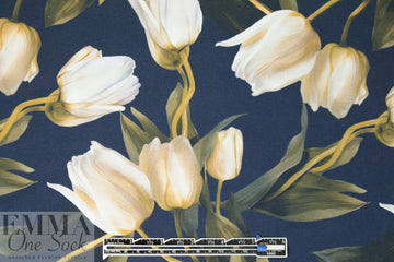 Dutch digital tulip tangle cotton/lycra knit