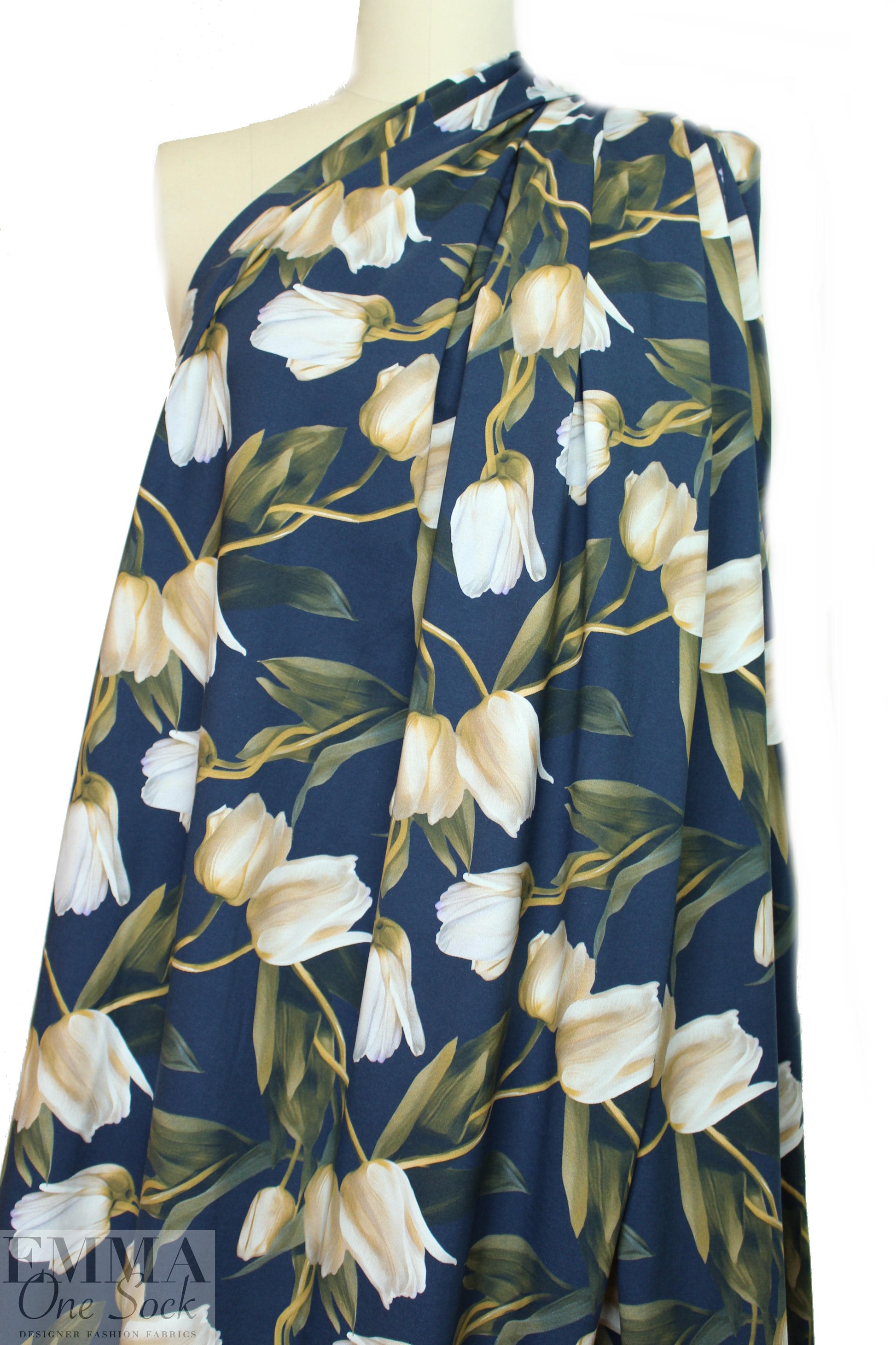 Dutch digital tulip tangle cotton/lycra knit