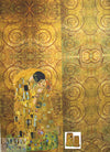 Dutch digital 'Klimt's The Kiss' cotton/spandex knit panel 2.2 yds - 1 Panel