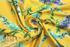 Dutch digital 'lupines on mustard' knit Oeko-Tex certified