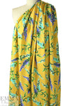 Dutch digital 'lupines on mustard' knit Oeko-Tex certified
