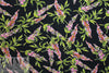 Dutch digital 'lupines on black' knit Oeko-Tex certified 1.625 yds