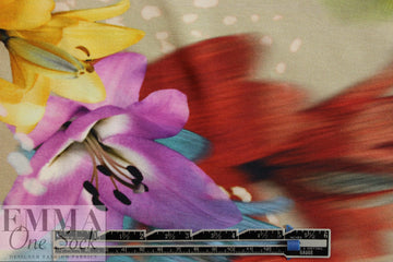 Dutch digital 'valley of lilies' knit Oeko-Tex certified .75 yds