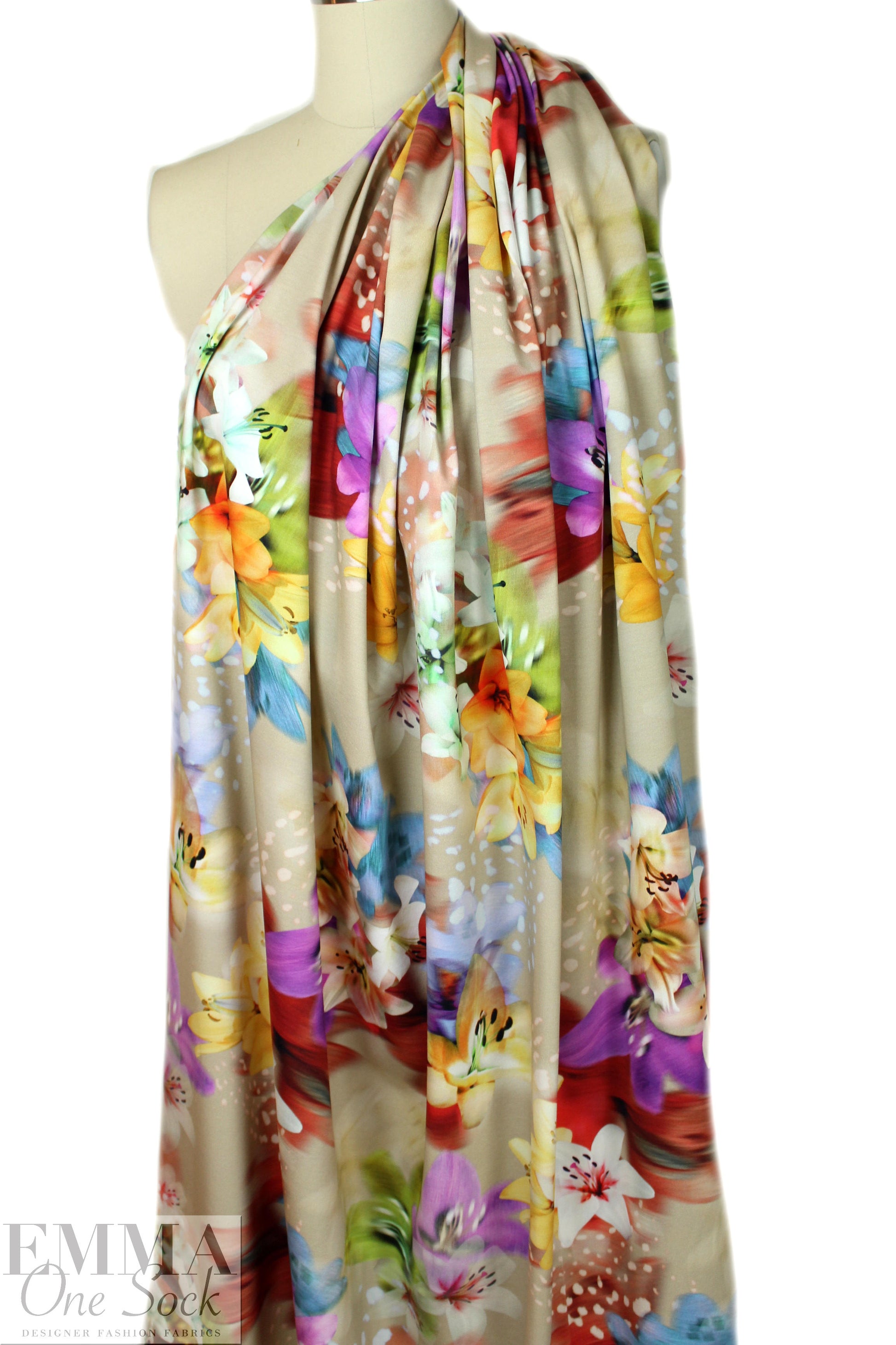 Dutch digital 'valley of lilies' knit Oeko-Tex certified