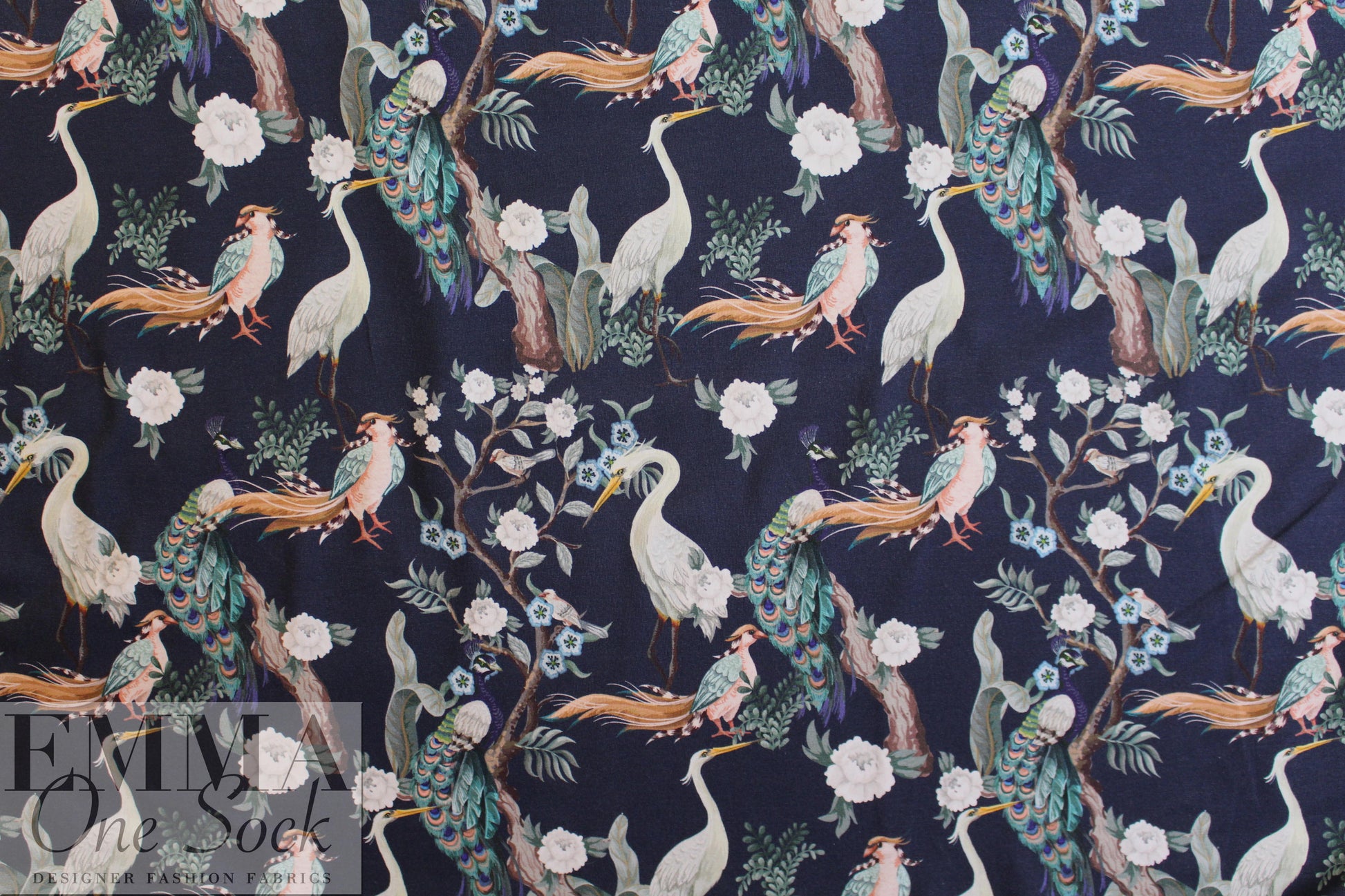 Dutch digital birds of a feather knit Oeko-Tex certified