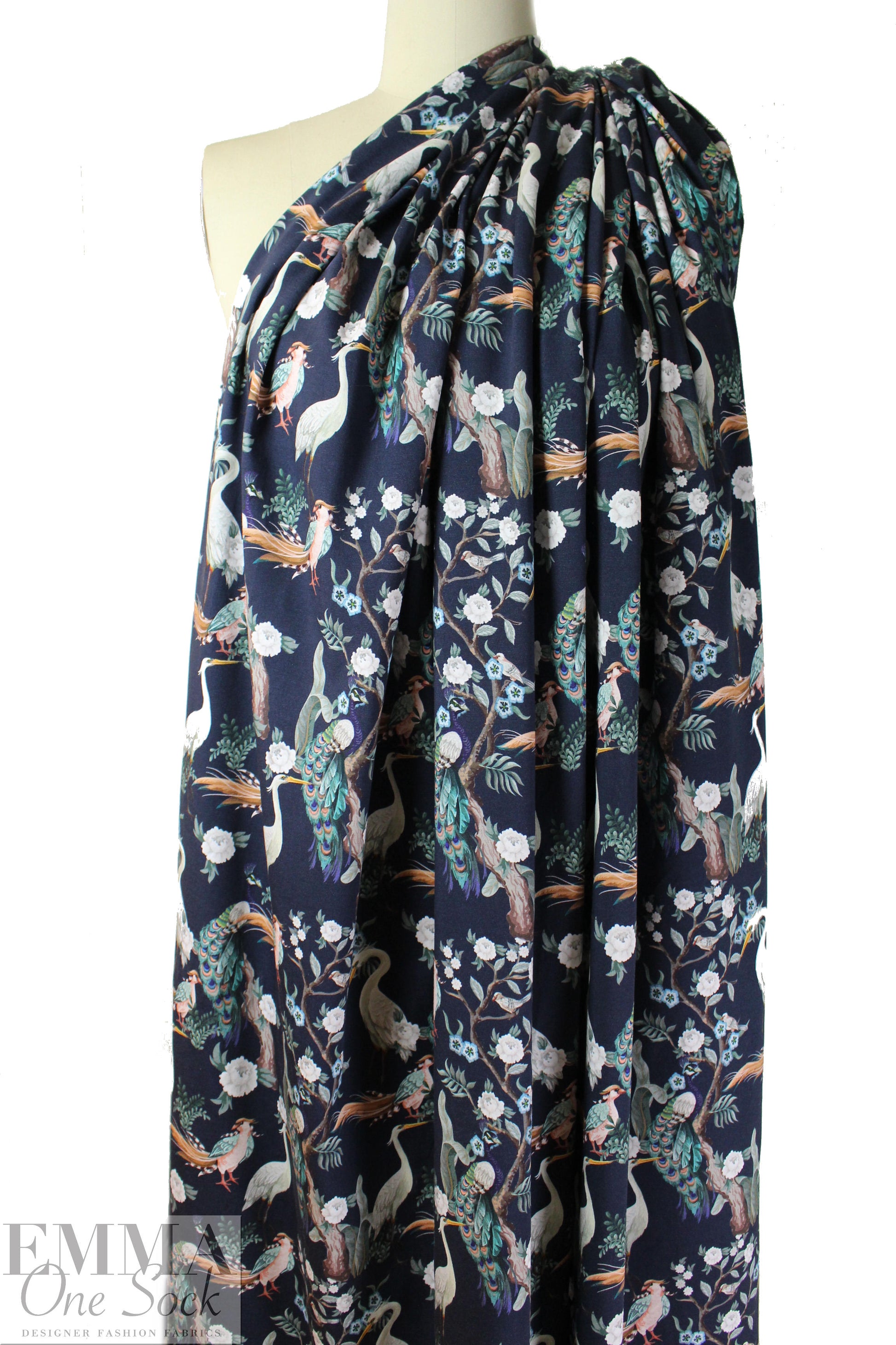 Dutch digital birds of a feather knit Oeko-Tex certified