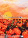 Dutch digital 'poppy fields' knit Oeko-Tex certified panel