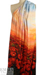 Dutch digital 'poppy fields' knit Oeko-Tex certified panel