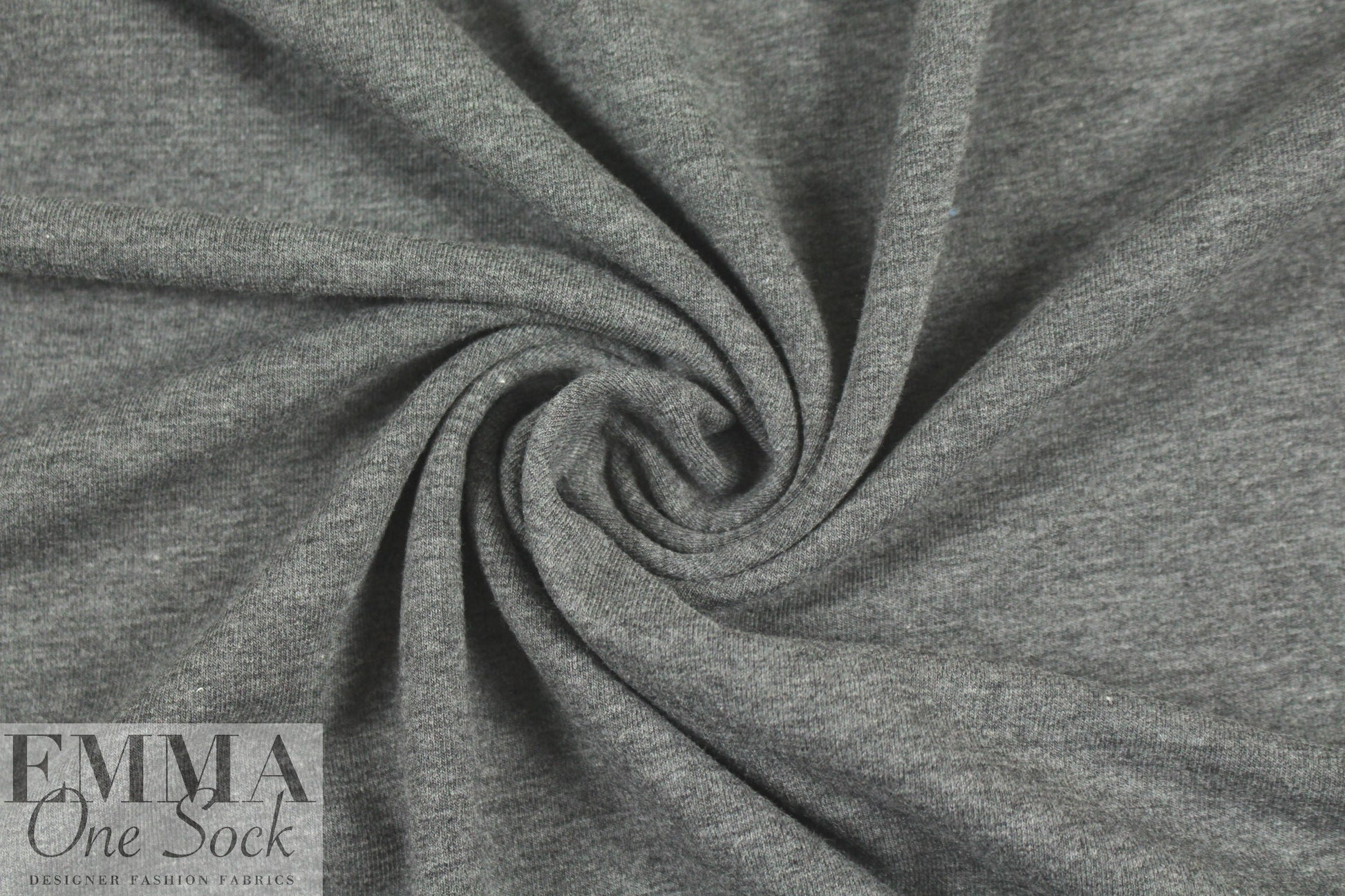 Dutch 220 gms cotton/spandex knit - charcoal heather 1.625 yds
