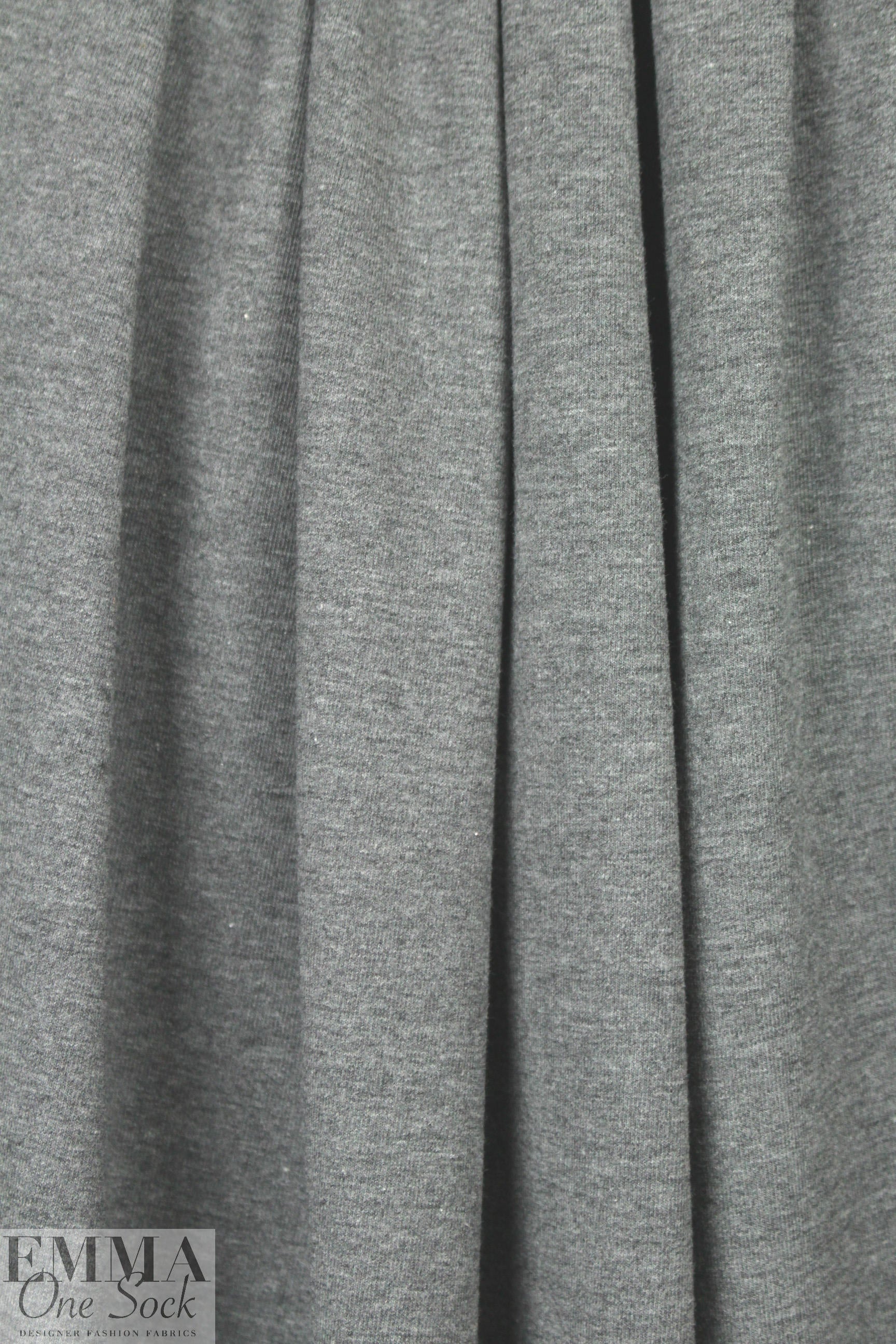 Dutch 240 gms cotton/lycra knit - charcoal heather 1 yard
