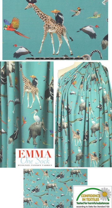 Dutch 'Sunday best' cotton/lycra knit - dusty teal