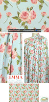 Dutch digital 'swiss dot roses' cotton/lycra knit