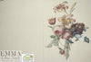 Dutch digital 'floral bouquet' cotton/lycra panel knit  2 yds (Two Panels)
