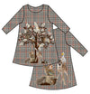Dutch digital 'woodland friends' cotton/lycra knit panel