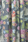 Dutch digital charcoal aviary floral cotton/lycra knit
