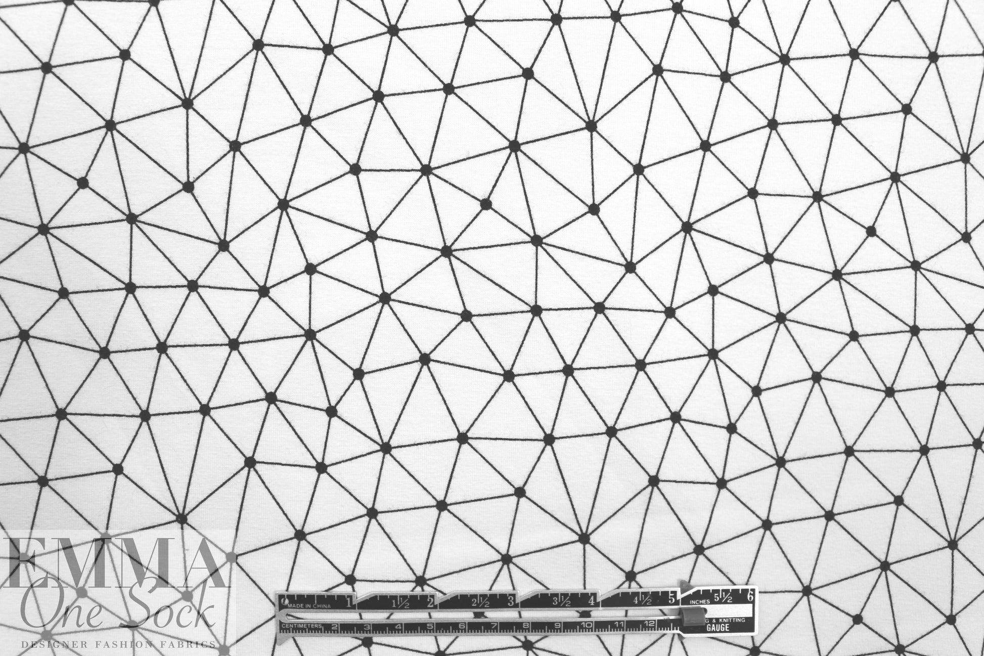 Dutch 'geodesic' bio-cotton knit - white/black