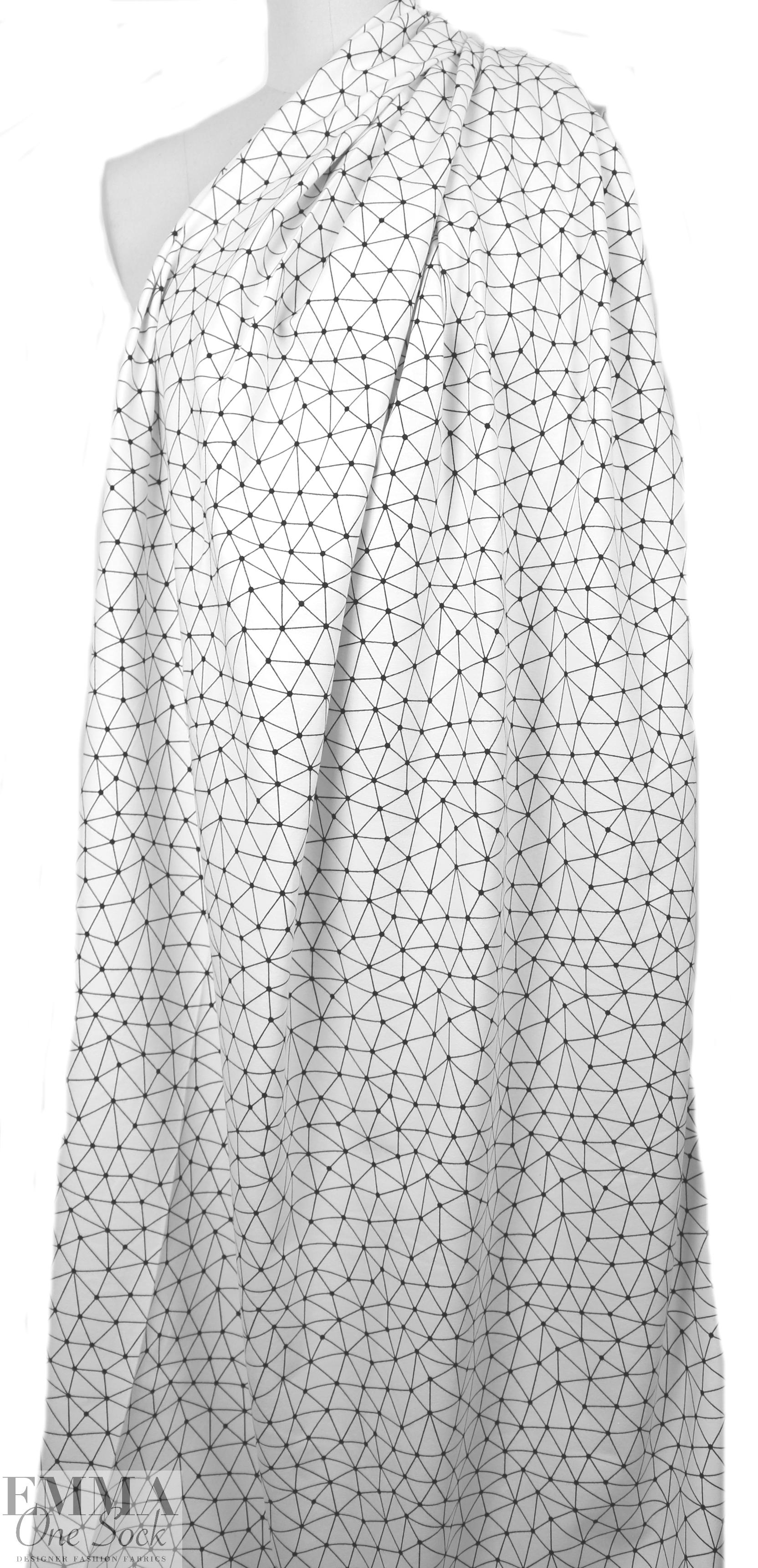 Dutch 'geodesic' bio-cotton knit - white/black