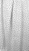 Dutch 'geodesic' bio-cotton knit - white/black 1.66 yd