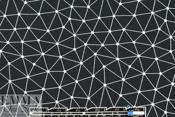 Dutch 'geodesic' bio-cotton knit - black/white 1.875 yds