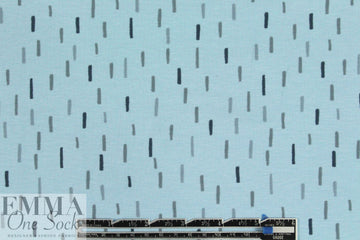 Dutch 'dashy dash' bio-cotton knit - powder blue/gray