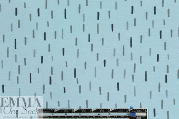 Dutch 'dashy dash' bio-cotton knit - powder blue/gray .75 yds