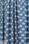 Dutch 'count by fives' bio-cotton knit - marine/white