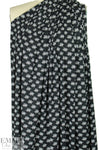 Dutch 'count by fives' bio-cotton knit - black/white 1.5 yds